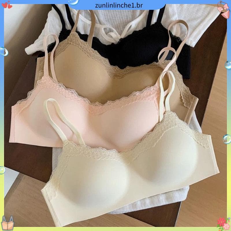 Novo estilo doce renda francesa menina roupa interior seios pequenos reunindo sem anel de aço copo fino confortável supo