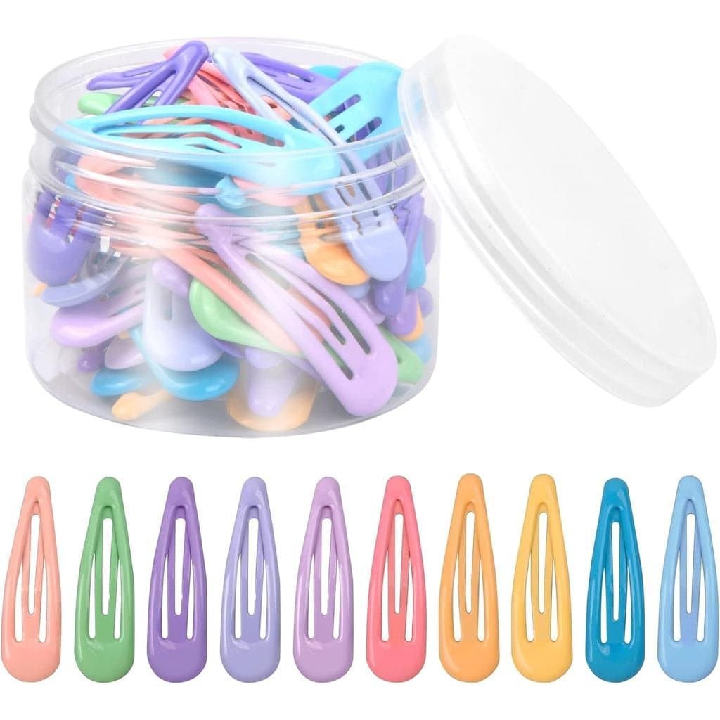 60 Peças de Presilhas de Cabelo de Metal 4,7cm/1,8 polegadas, Presilhas de Cabelo para Meninas, Cores Doces e Fofas, Pre