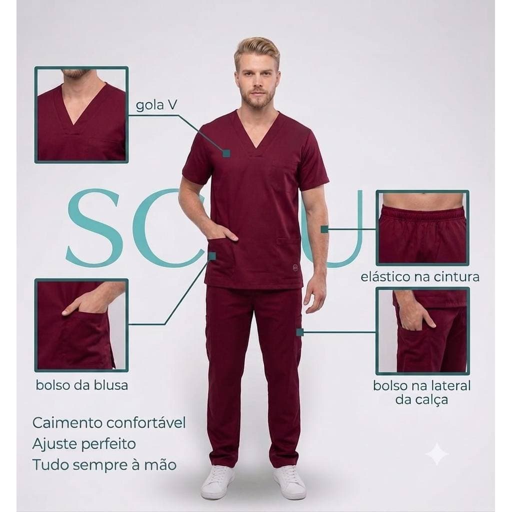 Scrub Confortável Para Médicos Estudantes Enfermeiros Tendência Saúde