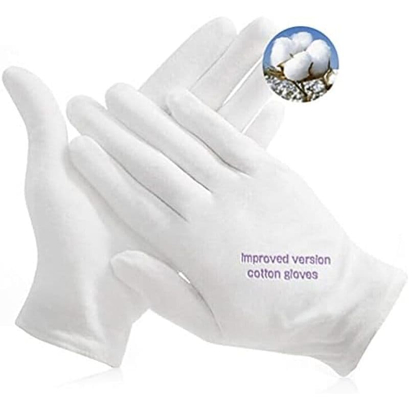 24 Pares De Luvas De Algodão Branco Macio Para Tratamento Hidratante De Sono De Eczema E Inspeção De Arquivo Manuseio De