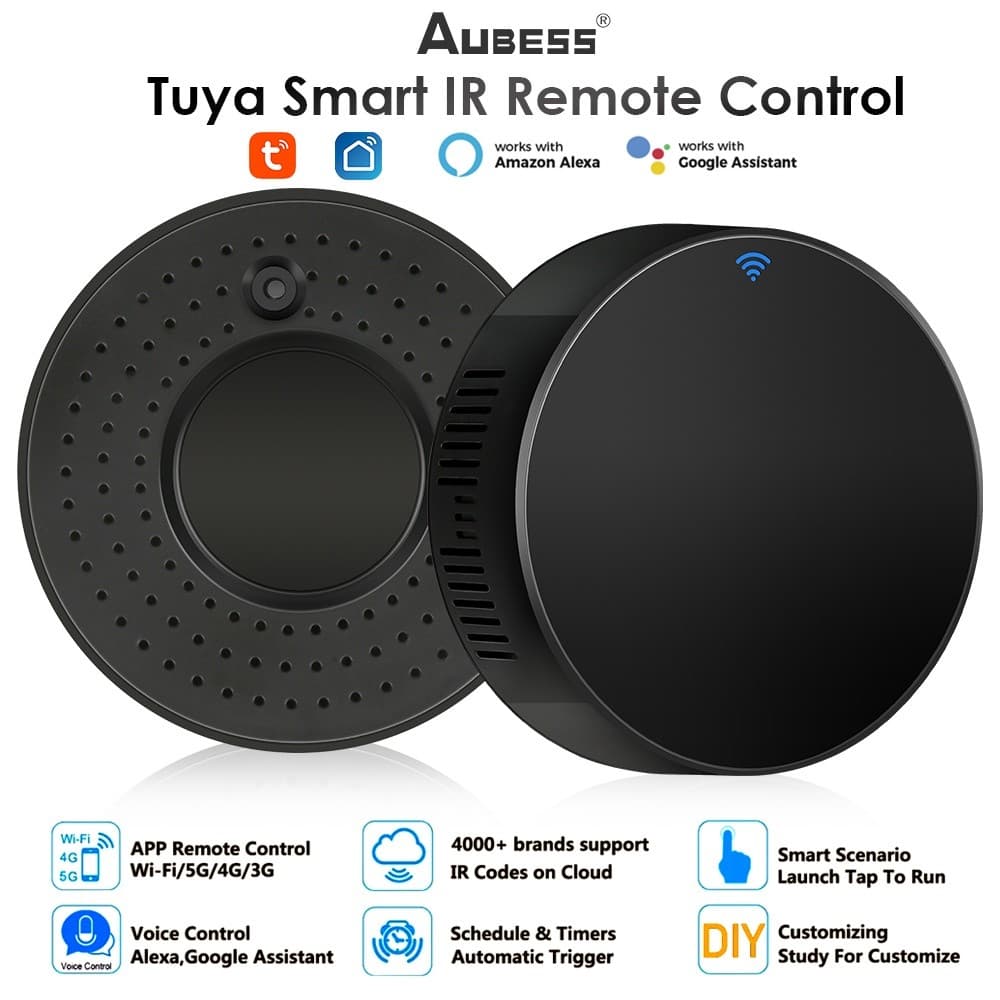 Controle Remoto Infravermelho Universal Inteligente Aubess Tuya