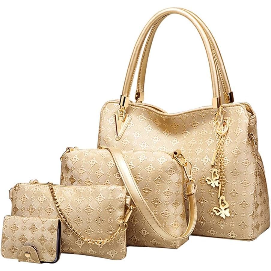 Conjunto de Bolsas de Moda Feminina Pahajim 4 peças em Couro PU, Bolsas de Ombro, Bolsas Tote, Carteiras e Acessórios co