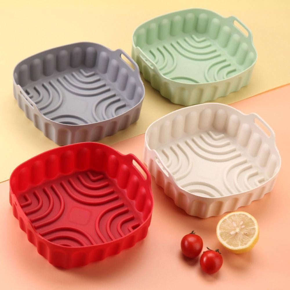 Bandeja De Cozimento Para Fritadeira De Ar FALLFORBEAUTYEJ , Forros Antiaderentes Multicoloridos De Silicone , 7/8 Poleg