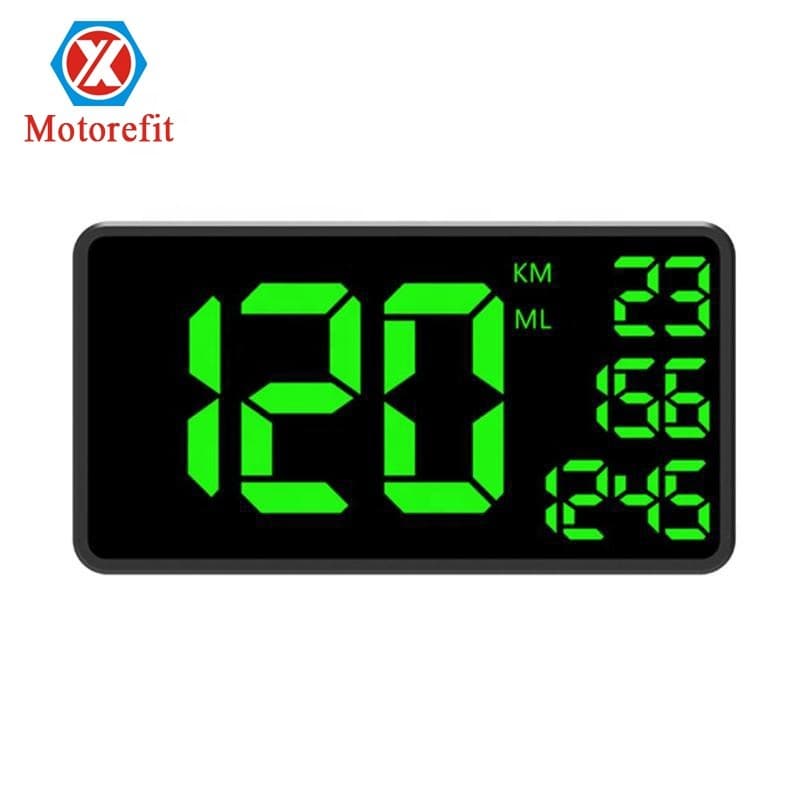 premium-Display KM/h MPH HUD Head up Tela Grande Aviso De Excesso De Velocidade GPS Digital Motocicleta Carro Velocímetr