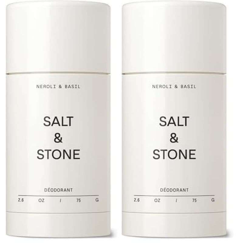 Sal & amp ; Desodorante Feminino Sem Alumínio Stone Conjunto De Tamanho De Viagem Masculino 2.6 Onças (4) | Proteção Ext