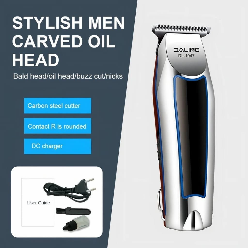 Aparador Barba e Cabelo Recarregável Bivolt Sem Fio Profissional Precisão