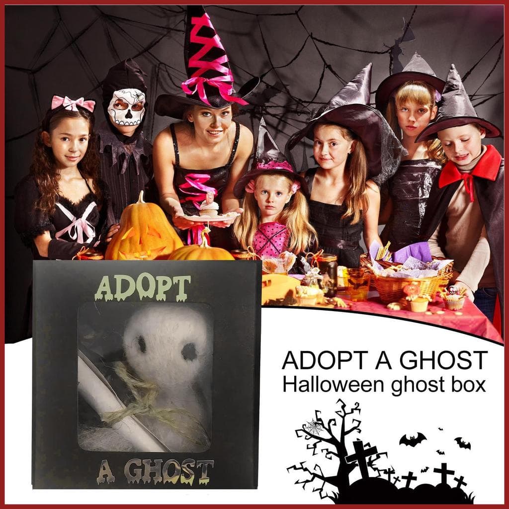 Decoração Assustadora E Fofa De Fantasma De Bolso Com Uma Pequena Adoção Rolagem Para Histórias , Filmes , Halloween , y