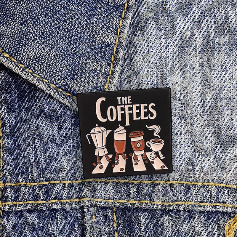 Clássico Pop Banda Café Imagem Esmalte Broche Moda Acessórios De Roupas Mochila Crachá Jóias Presente