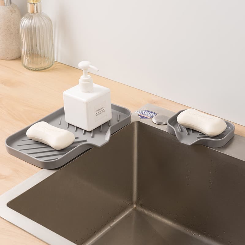 Caixa de sabão de Silicone tamanho grande sem perfuração toalete banheiro dreno almofada de sabão criativo doméstico Rac