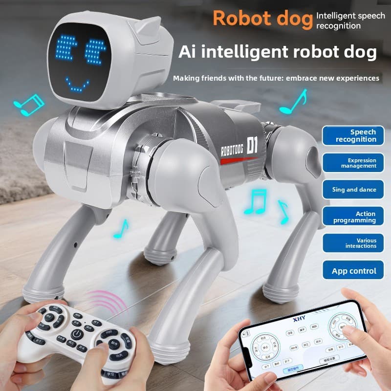 Novo inteligente ai robô de controle remoto cão controle voz do telefone móvel APP programação comando diálogo elétrico