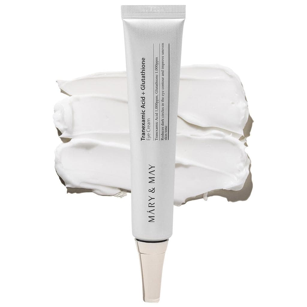 Mary&May Ácido Tranexâmico + Creme para a Área dos Olhos (1.000ppm Cada) 30g |   Creme para olhos coreano para olheiras