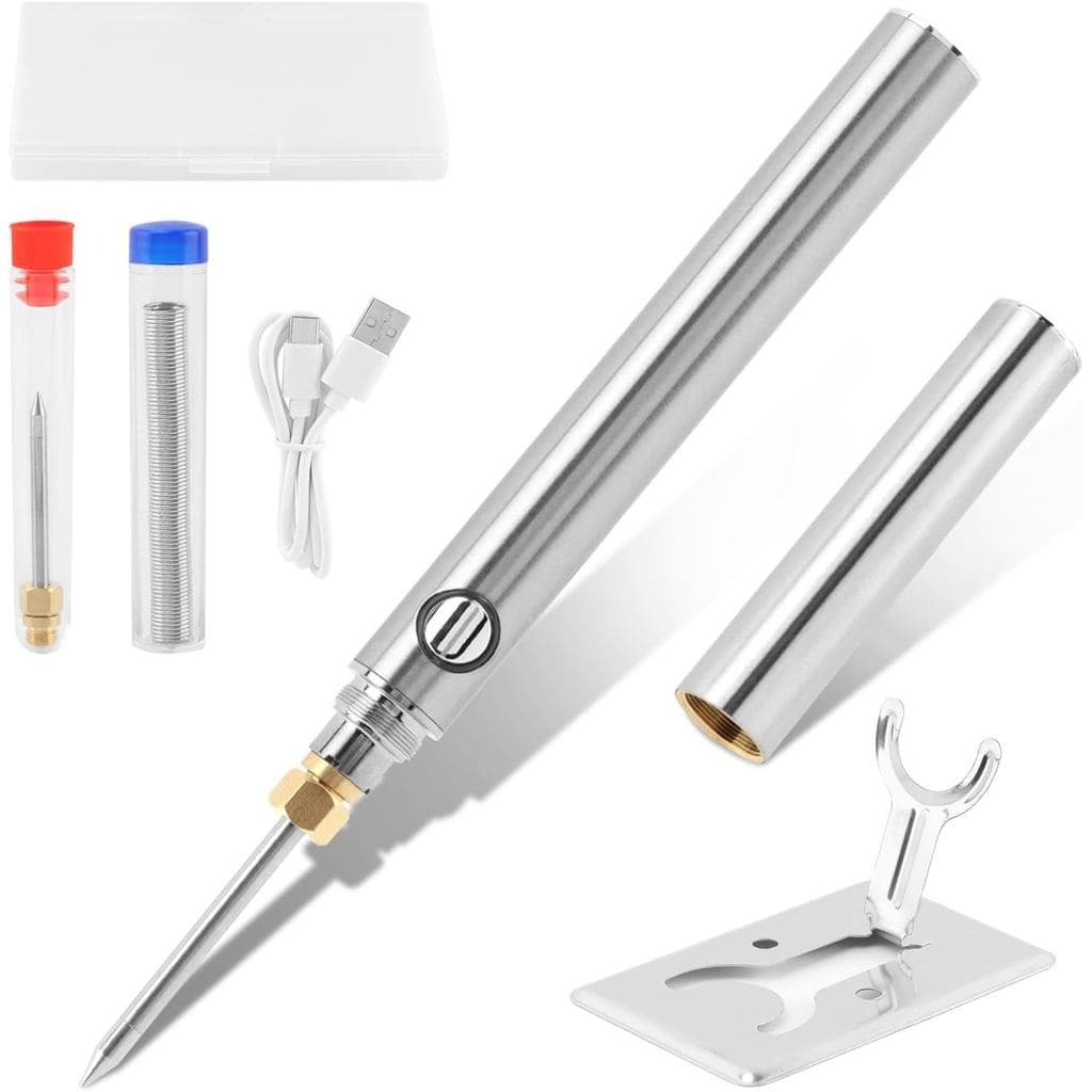 Kit de Ferro de Solda Portátil Recarregável por USB, 1100mah 5V 15W Aquecimento Rápido 788 ° Ferro de Solda Sem Fio Tipo