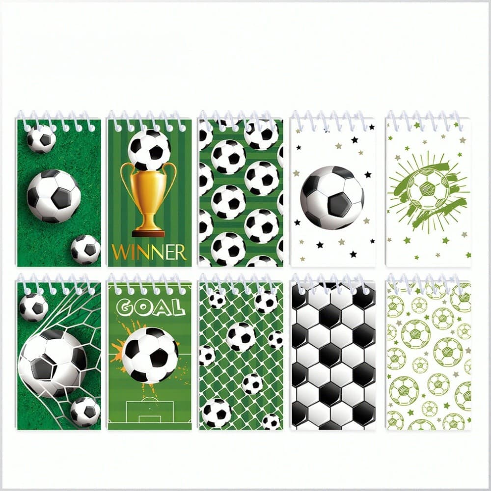 [Design de Futebol] Caderno Mini Espiral Copa Para Diário/Escola/Trabalho Copa/Estudante/Tema Futebol