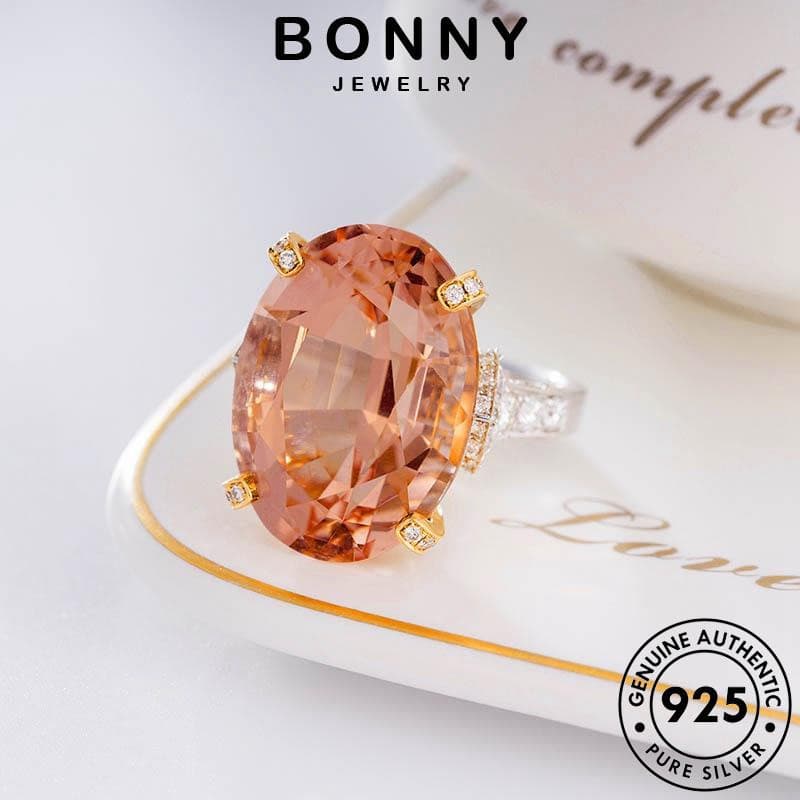 BONNY JEWELRY prata casamento aliança 925 em citrino legítima original pratas compromisso oval joias feminina berloque