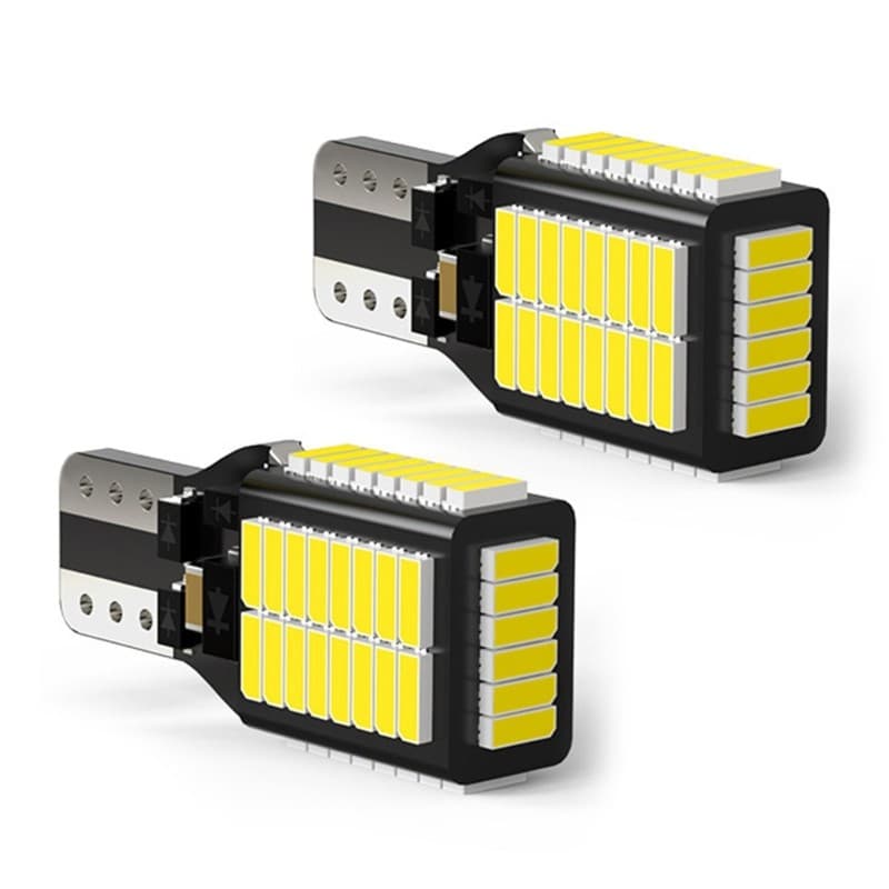 Melhor Conjunto De Lâmpadas LED Automotivas T-15 W16W , 2 Com Tom De Cor 6000K 949LM 12V-24V , Lâmpada De Backup De Luz