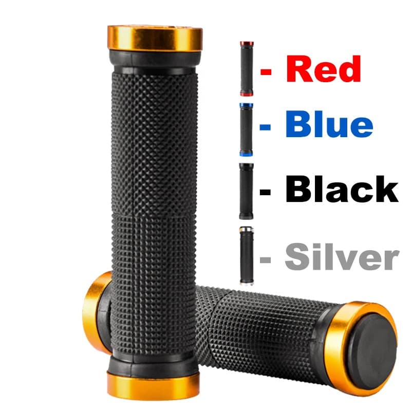 PE Borracha MTB Apertos Liga Punhos Bloqueio Bilateral Punho Da Bicicleta Anti-skid Ciclismo Guiador Manga BMX Acessório