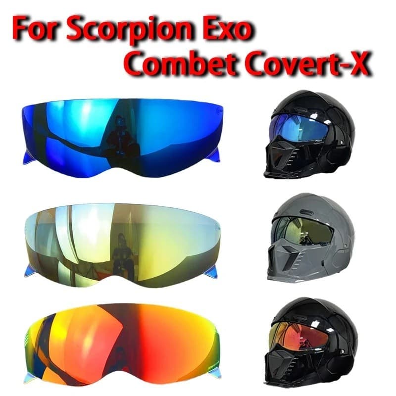 Viseira De Capacete Para Scorpion Exo Combat Covert-X Viseiras De Motocicleta Motor De Proteção UV