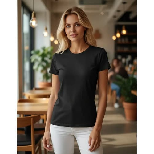 Kit 3 Camisetas Malwee Feminina 100% Algodão Gola Redonda