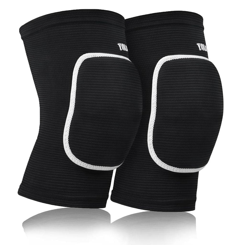 Conjunto de 2 joelheiras, joelheiras esportivas, esponja antiderrapante espessa, joelheiras esportivas de cor sólida, re