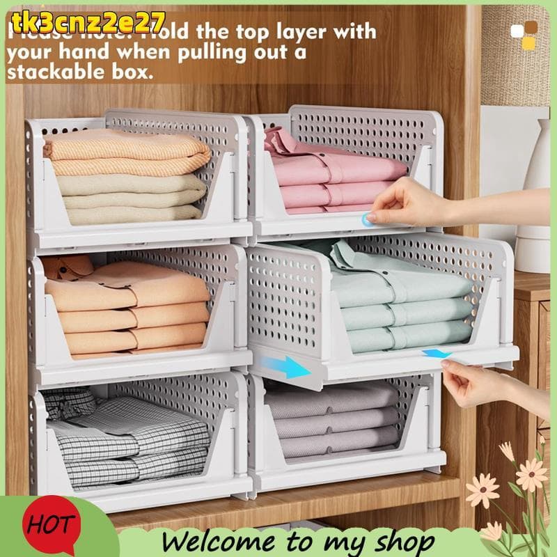 Armazenamento De Guarda-Roupa Empilhável Gaveta De Roupas Caixa De Multifuncional Dobrável