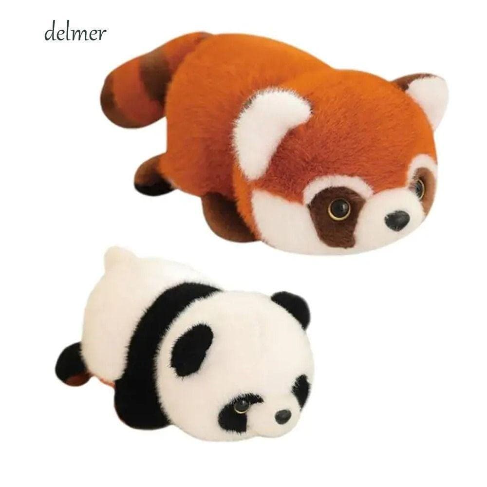 Brinquedo de Pelúcia DELMER Raccoon, Almofada Macia, Brinquedo Panda de Dupla Face, 2 em 1 Fofo e Transformável KSDR