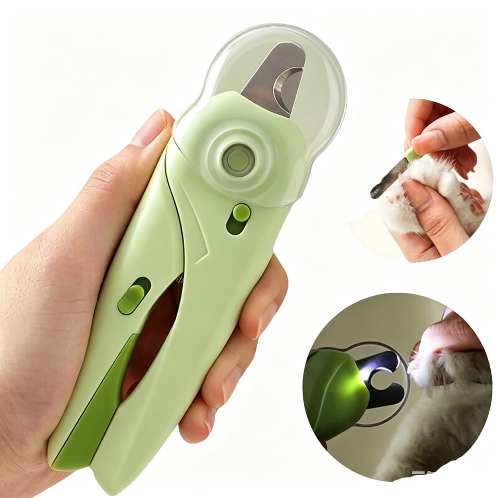 Cortador de Unhas Para Cães e Gatos Pet Kit Alicate e Lixa Com Led e Tesoura Completa RYP-1003