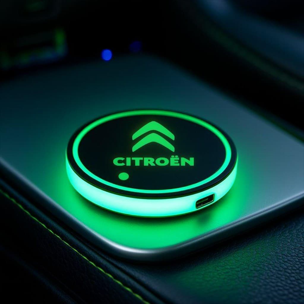 7 Cores Sensor de Movimento Porta-Copo LED para Carro Artigos Automotivos For Citroen C3 C4 Cactus C5 Aircross