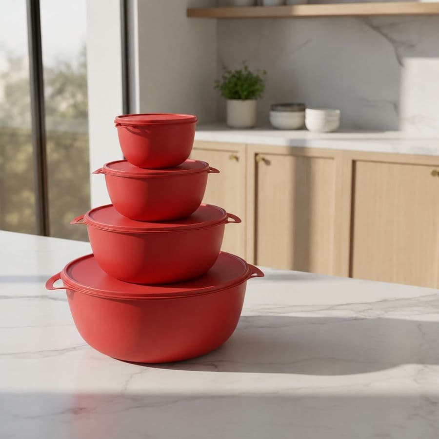 Kit Bowls com Tampa Potes Plastico Tijela Multiuso para Cozinha e Armazenamento