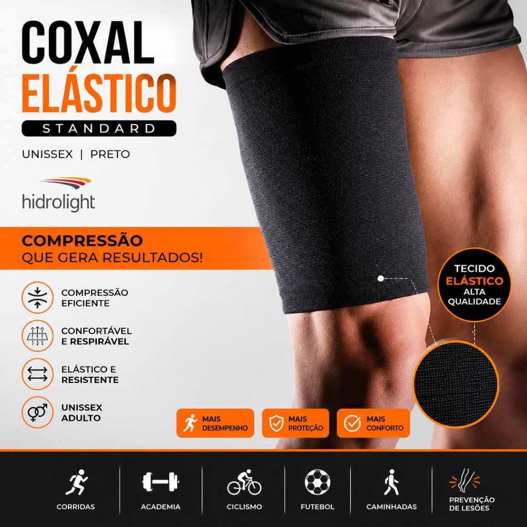 Faixa Fechado Coxal Elástico de Compressão para Coxa Compressão Unissex Esportiva