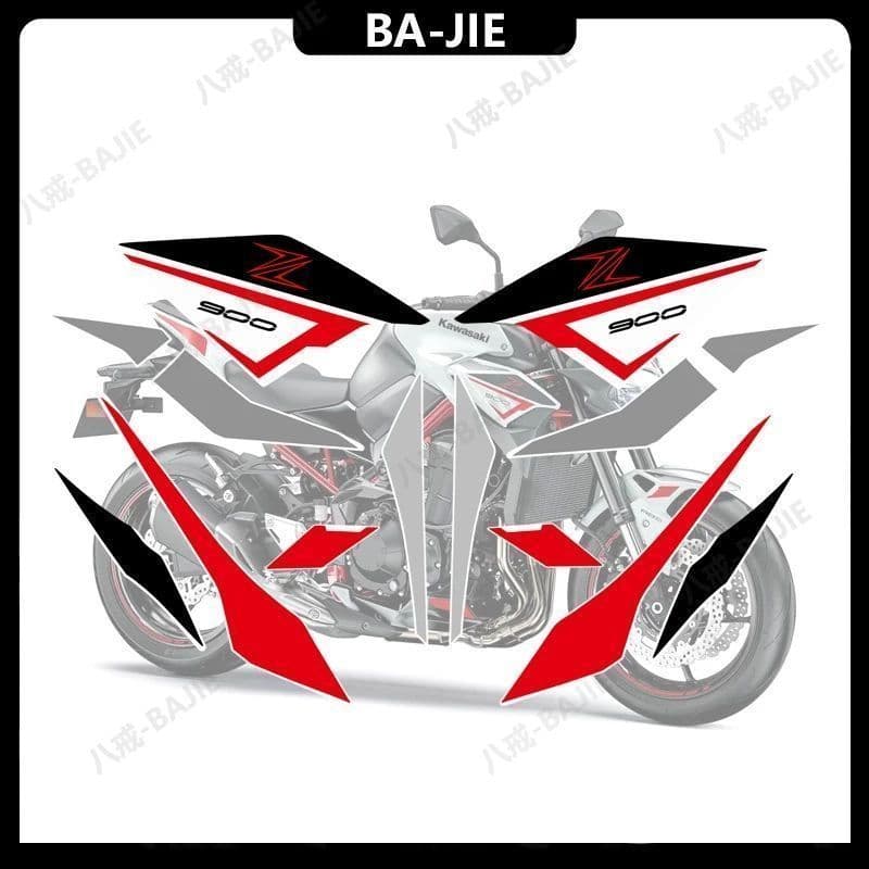 Kit Adesivo Completo Kawasaki Z900 Z900F Racing Impermeável Personalizado para Carenagem Moto