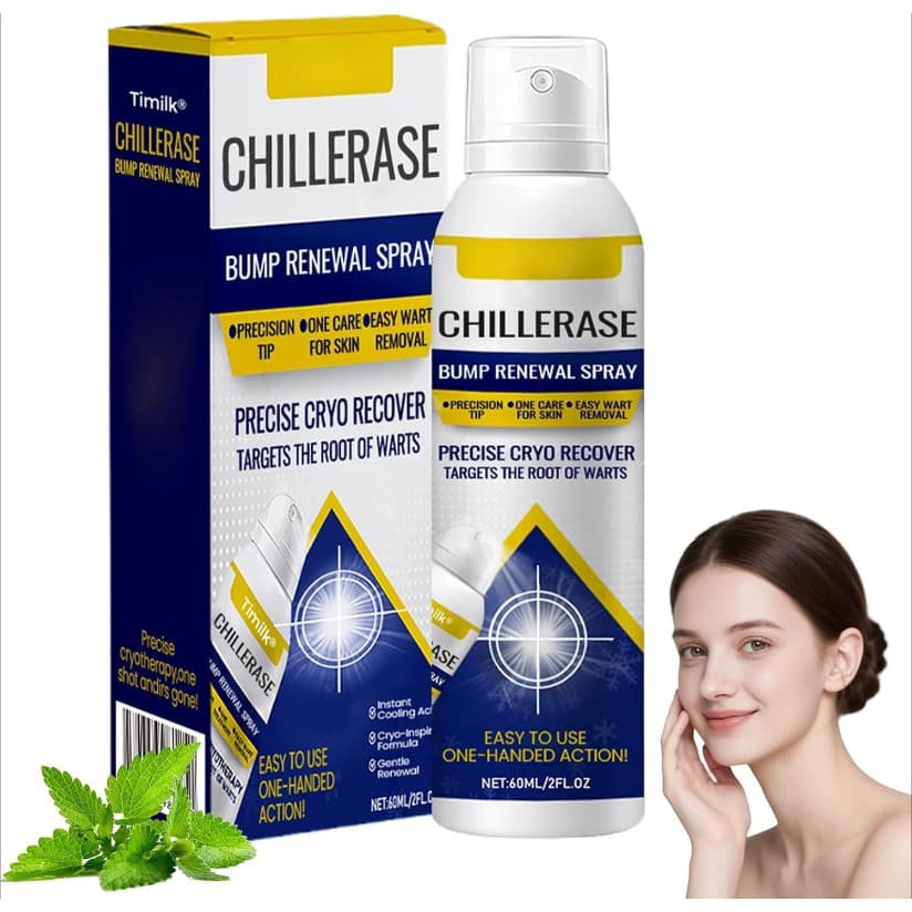 ChillErase 60ml Spray Renovador De Pele : Esfoliante Suave Diário Para Acalmar Bumps E Hidratar Profundamente