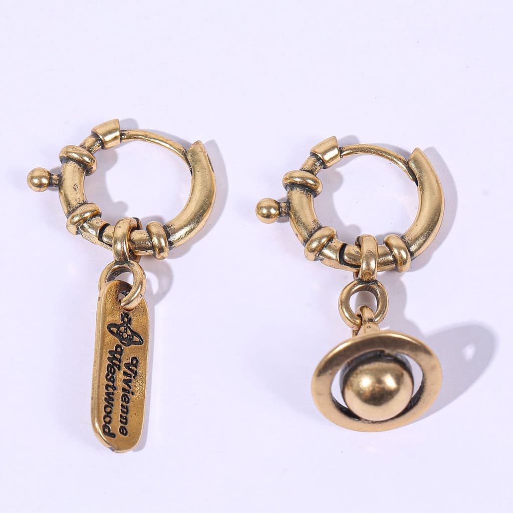 Luz De Luxo Minimalista Saturno Pingente Brincos Dimensional Celestial Moda Jóias