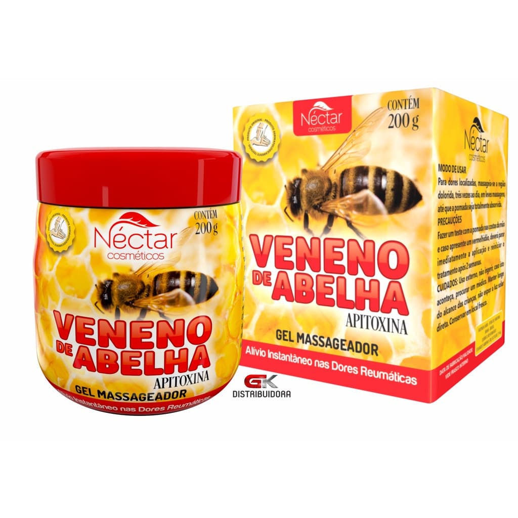 3 Gel Massageador Abelha Nectar Cosméticos 200g Original Promoção