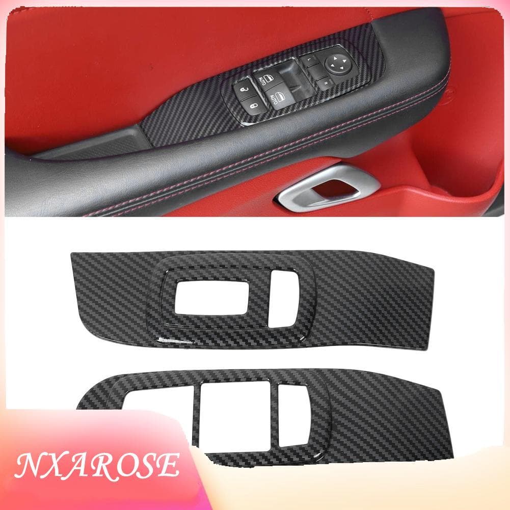 Nxarose A tampa do painel do interruptor de elevação da janela colorida de fibra de carbono adiciona um toque exclusivo