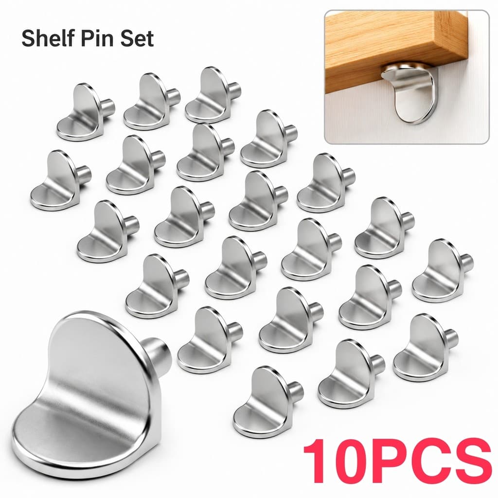 10 Peças Pino De Suporte De Placa De Armário De Prateleira De Metal Compacto Para Reparo E Configuração De Móveis Domést
