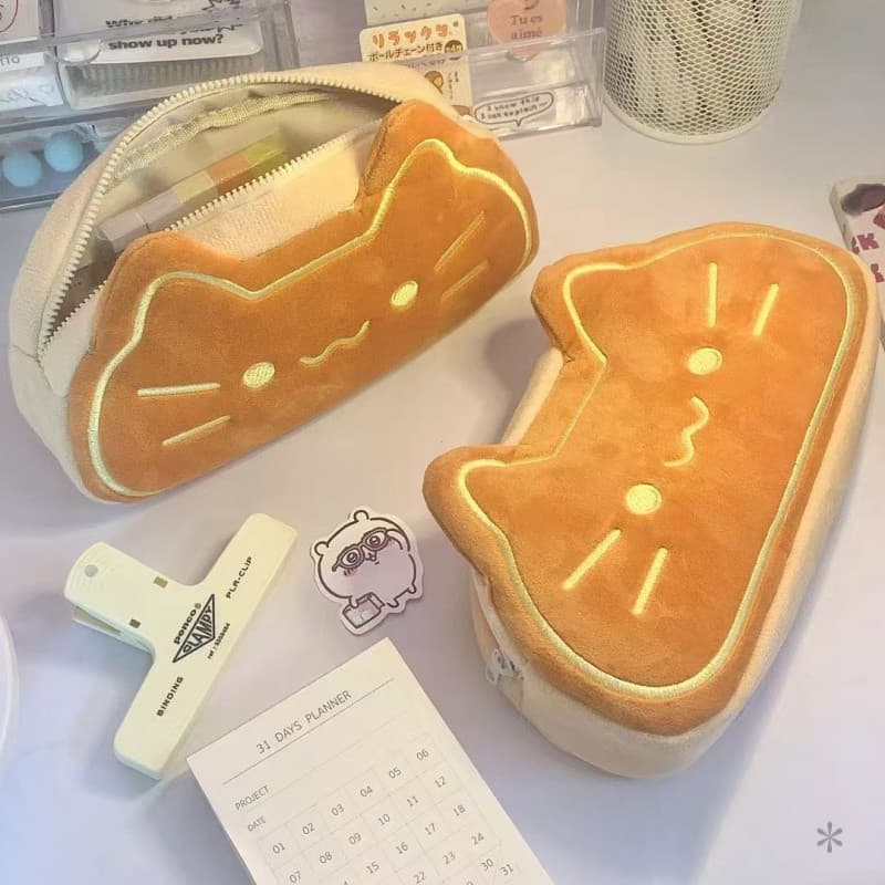 Novo estojo de lápis "Candy Cat", caixa de papelaria fofa para estudantes, bolsa de armazenamento de grande capacidade.