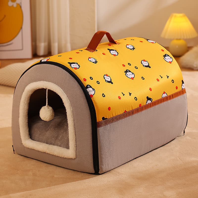 Venda quente casa para animais de estimação ninho inverno quente Semi-fechado ninho de gato casa de cachorro suprimentos