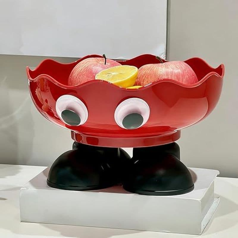 Tigela De Frutas Para Balcão De Cozinha , Pedestal Decorativa Grande De 24 Cm , Com Pernas Curtas Design Dopamina , Cest