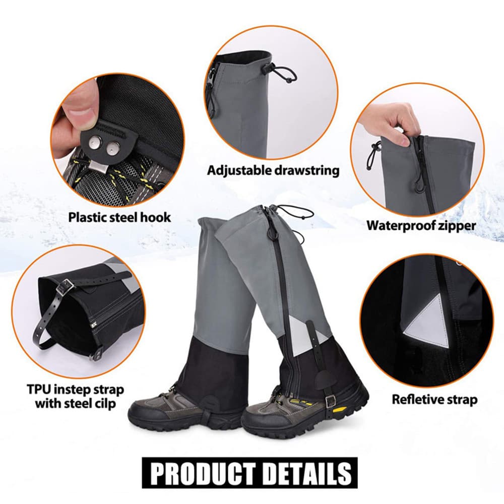Vexlin-br Legging gaiter viagem ao ar livre polainas caminhadas esqui à prova dwaterproof água inverno sapato capa bota