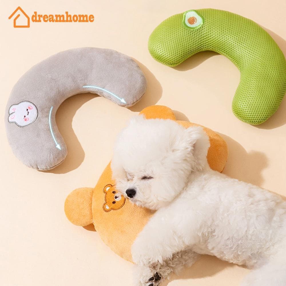 Almofada DREAMHOME para Gatos e Cães, Almofada de Dormir, Almofada de Suporte para Pescoço em Forma de U, Macia e Confor
