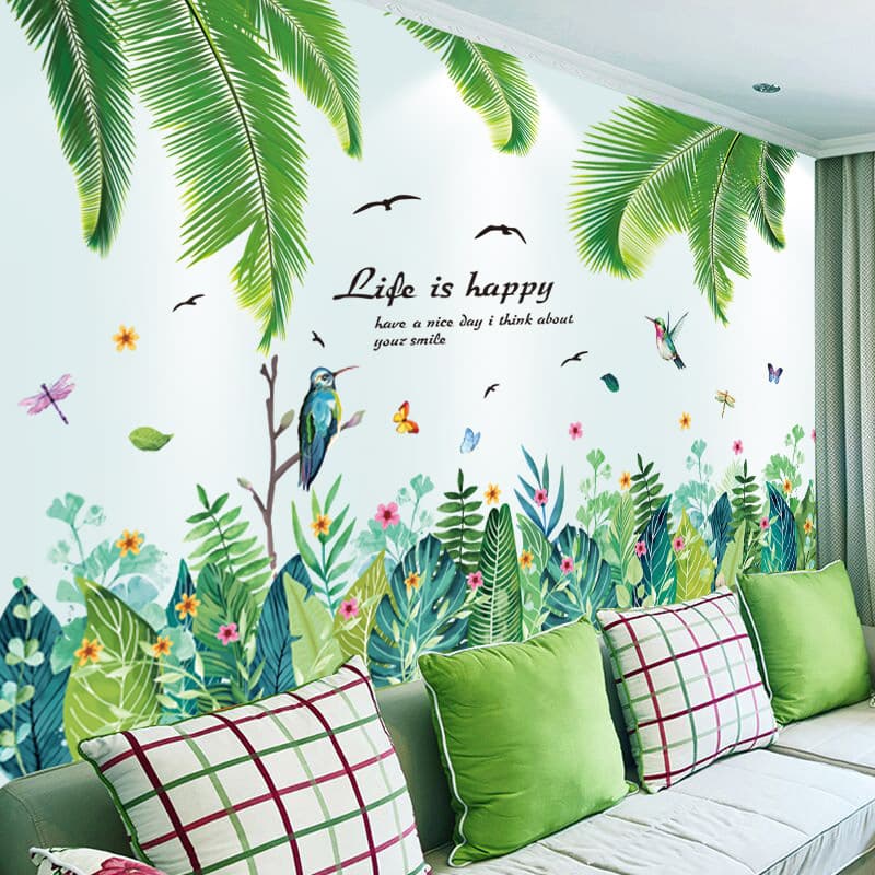 Decoração de parede do quarto pintura decoração do quarto TV fundo da parede adesivos de parede papel de parede auto-ade