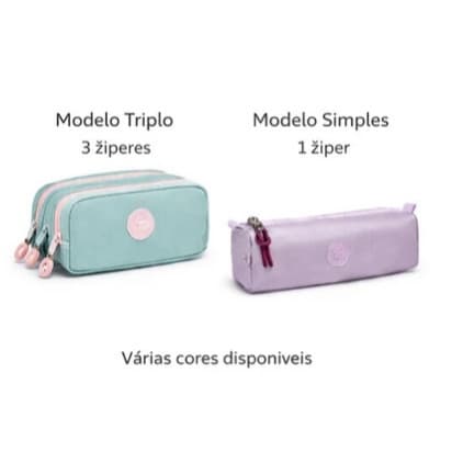 Armazenamento com zíper duplo Bolsa Estojo para lápis de papelaria para estudantes