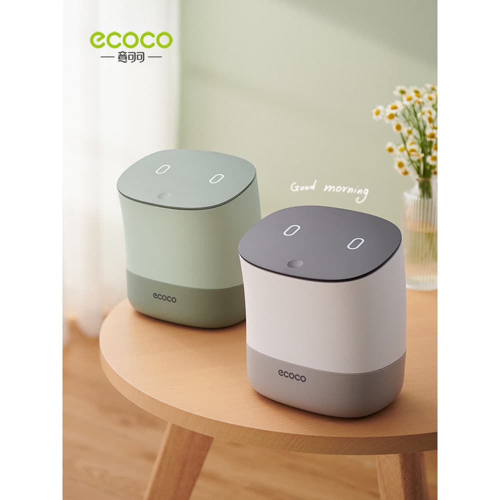 Ecoco lata de lixo de mesa pequena casa sala de estar quarto mesa de escritório bonito Mini saco de lixo influenciador