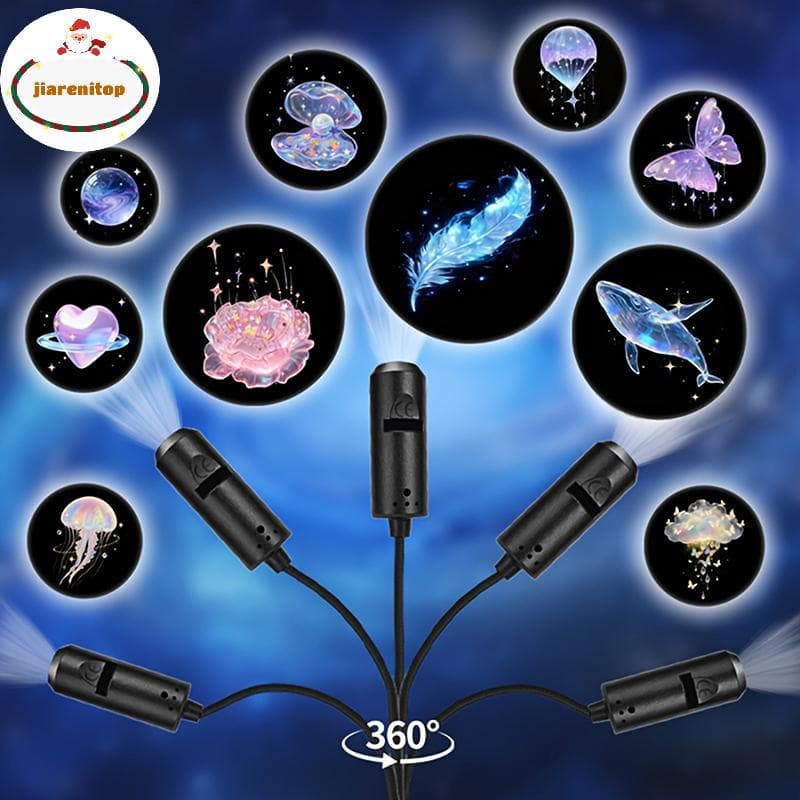 jiarenitop LED Projetor Luz De Projeção USB Noite Galáxia Céu Sonho Lâmpada Para Relaxar Quarto Das Crianças Ambiente br