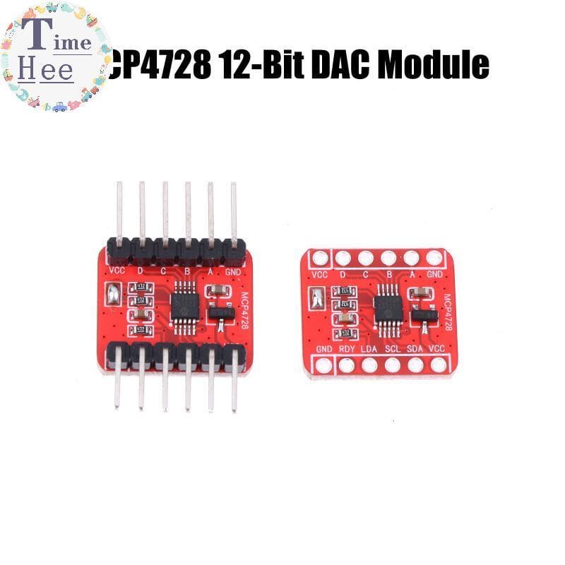 Interface TimeHee De 4 Canais MCP4728 Módulo DAC De 12 Bits Para Controle De Tensão Aprimorado Em Eletrônicos BR