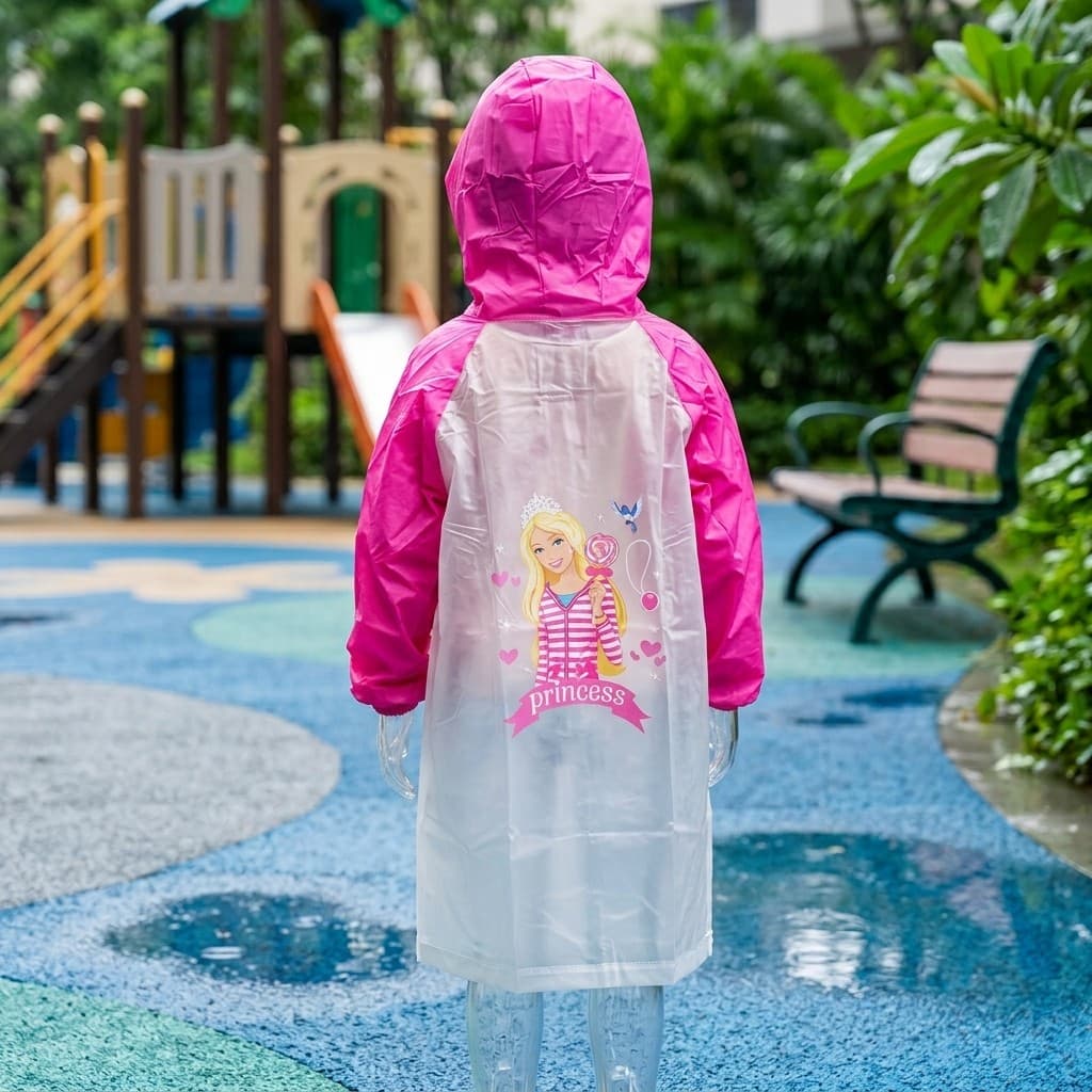 Capa De Chuva Infantil Proteção Escolar Impermeável Com Capuz E Estampa Fofa Alta Qualidade
