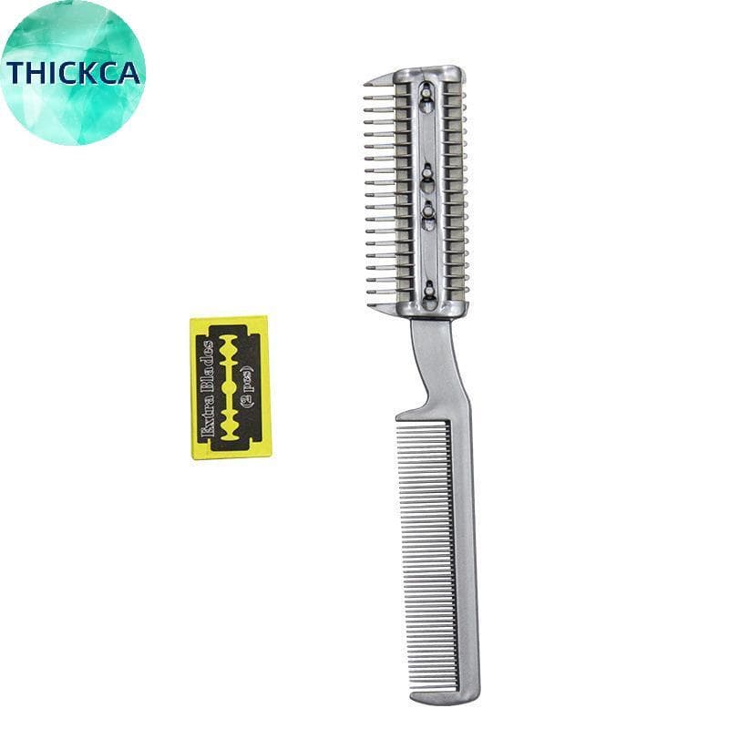 thickca Pet Cão Aparador De Pêlos Pente Corte Com 2 s Aliciamento Navalha Desbaste Gato Pentes Removedor Escova De Cabel