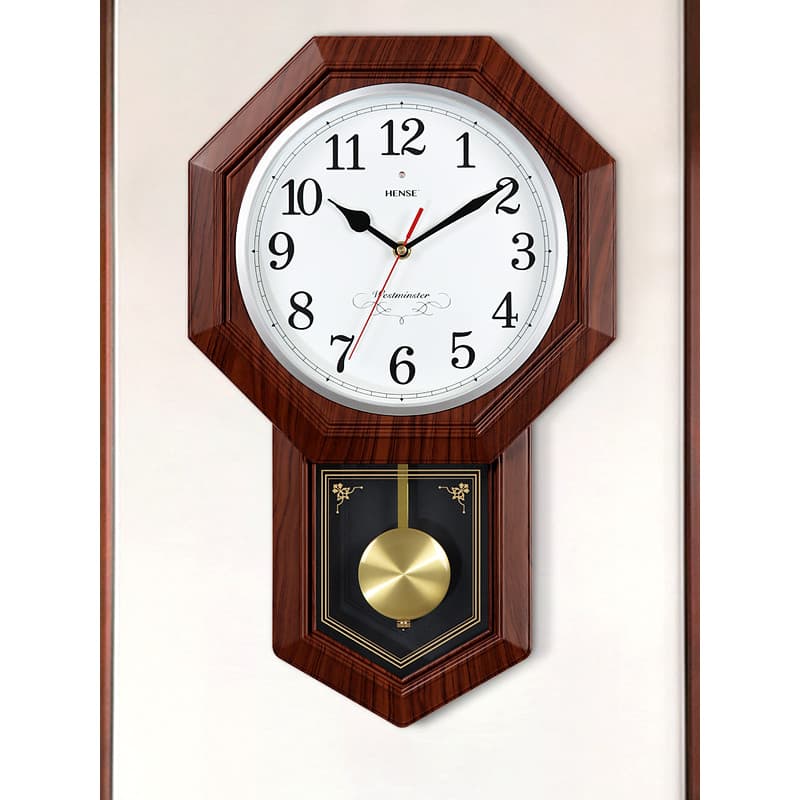 Hanshi sala de estar personagem romano pêndulo relógio doméstico silencioso relógio quartzo Retro octogonal cronometrage