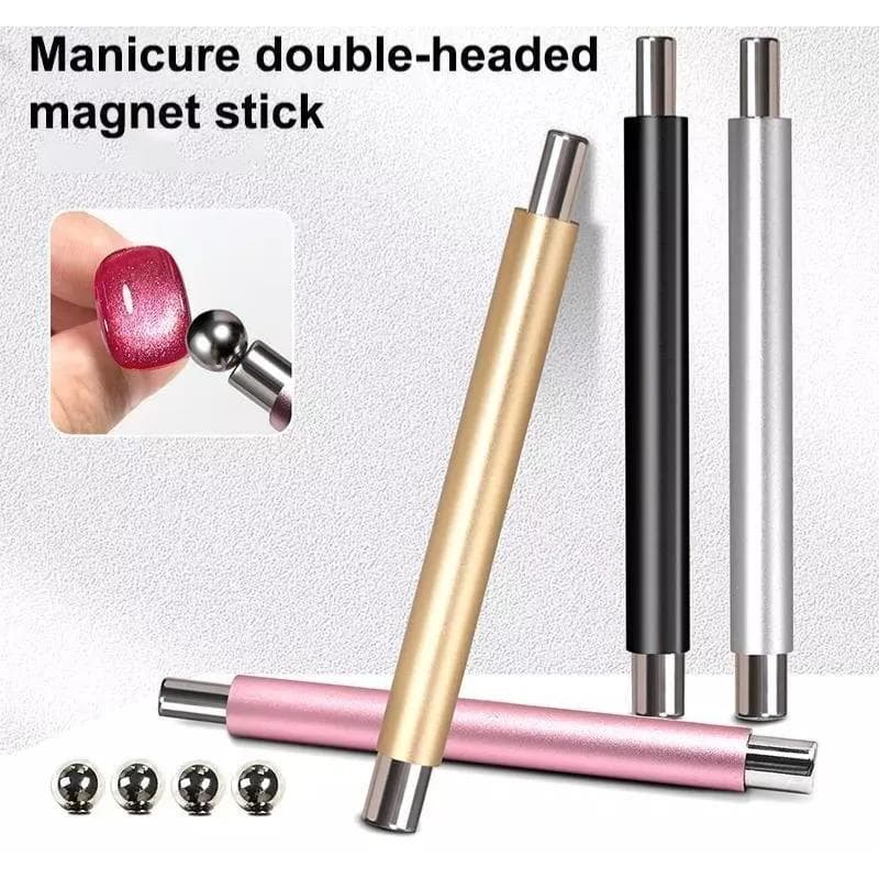 Areddy Dupla Extremidade Magnética Olho De Gato Prego Magnético Sti Com Bolas De Aço Super Forte Gel Polonês Ímã Caneta