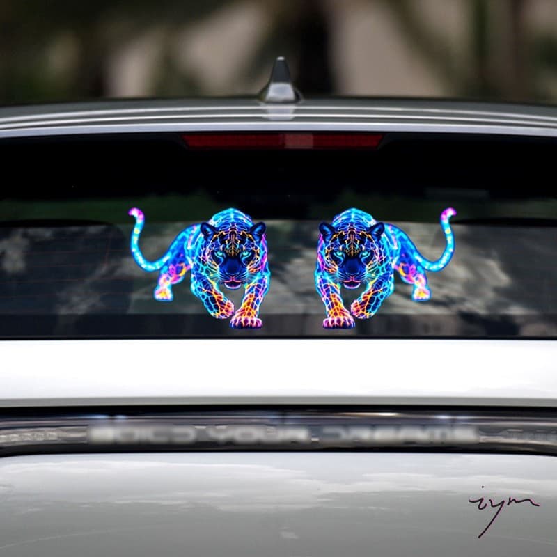 Adesivos De Carro De Leopardo Coloridos-Decoração De Corpo Personalizada À Prova D'água